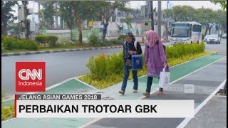 Wow! Trotoar GBK Kini 'Cantik' & Ramah Pejalan Kaki