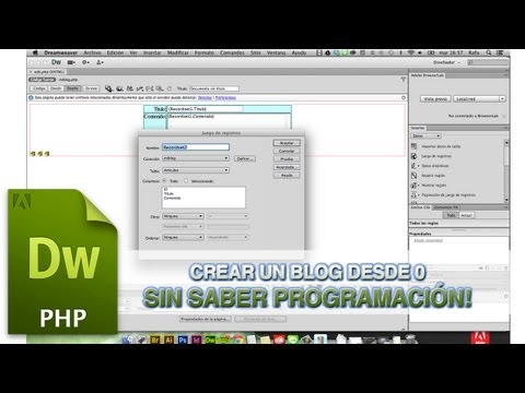 Tutorial Dreamweaver // Crear blog sin saber programar by @conecta