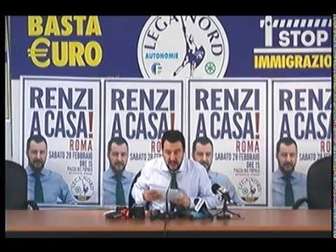 Matteo Salvini: conferenza stampa - 13 marzo 2015