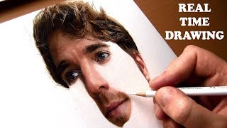 Real Time Drawing of Skin tone in Colored Pencils || Shane Dawson
