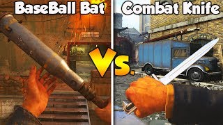 BASEBALL BAT Vs. COMBAT KNIFE! WHICH MELEE WEAPON IS BETTER? (COD WW2) BASEBALL BAT Vs. COMBAT KNIFE! WHICH MELEE WEAPON IS BETTER? (COD WW2)