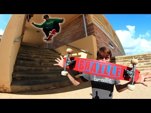 WORLD'S SKINNIEST SKATEBOARD VS 11 STAIR?! | YOU MAKE IT WE STREET SKATE IT
