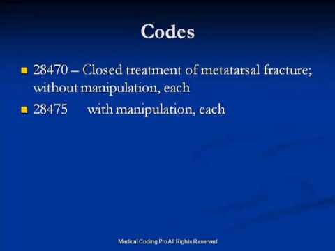 Closed Treatment of Metatarsal