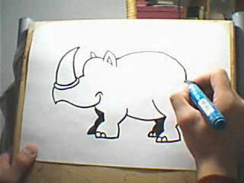 Dibujando un Rinoceronte / Drawing a Rhino - YouTube