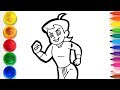 How To Draw Chota Bheem Glitter Chota Bheem coloring and drawing Learn Colors for kids CK TV♡°