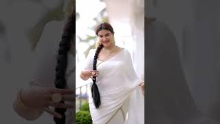 Honey Rose White Saree