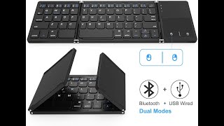 Foldable Bluetooth Keyboard, Jelly Comb Dual Mode