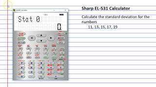 Standard Deviation On The Sharp El-531 Calculator