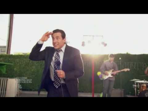 Michael sings at Toby's goodbye party. Michael sings at Toby's goodbye party.