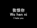 Wo Hen Wo Ai Ni english  chinese  pinyin subbed
