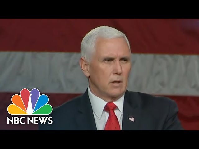 Play this video Trump Pressures Pence Ahead Of Electoral College Certification  NBC Nightly News
