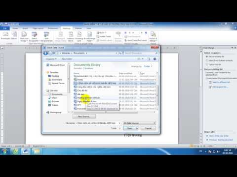 Hướng dẫn trộn văn bản trong word 2010