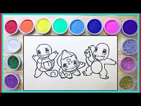 Tô Màu Tranh Cát Kim Tuyến : Bộ 3 Pokemon Đáng Yêu - Sand Painting: Pokemon. 405.