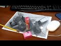 Anamorphic 3D star wars toys HOW TO MAKE anamorphic illusion like 3d sidewalk drawings