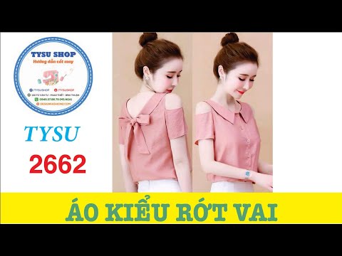 Hướng Dẫn Cắt May Áo Kiểu Rớt Vai |Ở Nhà Với Tysushop 2662