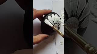 Daisy Painting On Rock