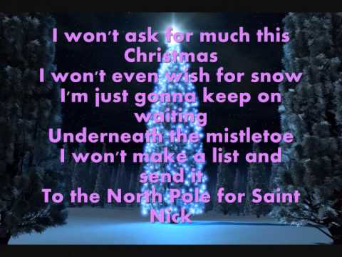 All I want for Christmas Lyrics - YouTube
