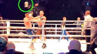 BUTLER VS COOK ICE BUCKET THROW BOXING BRAWL FIGHT 2017 BELL CENTRE KO BLOOPER