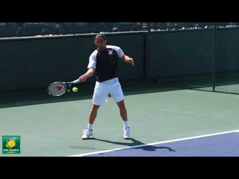 Marcos バグダディス warming up in high definition -- Indian Wells Pt． 19