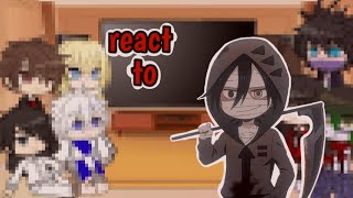different anime characters react to each other|| zack foster|| angels of death||