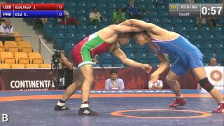 Qual. Fs - 61 Kg K. Kim Prk Df. J. Kenjaev Uzb, 3-2