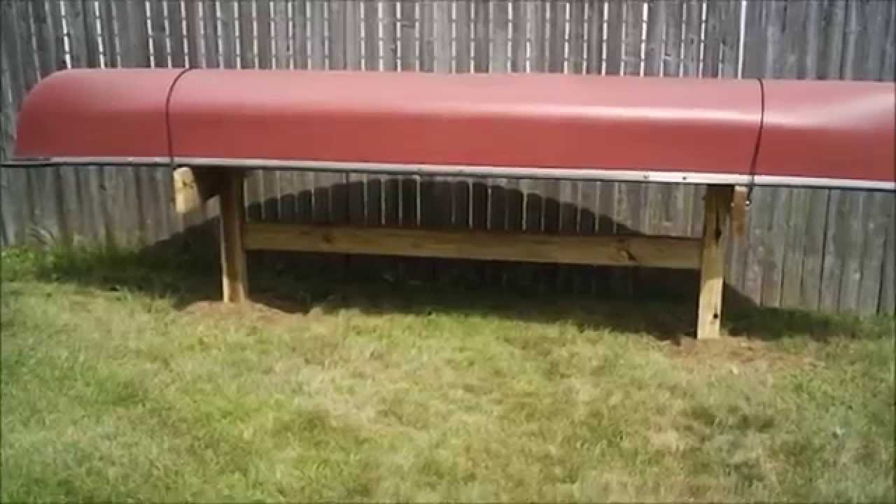 DIY Canoe Storage Rack - YouTube