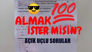 9. Sınıf Din Kültürü 2. Dönem 1. Yazılı