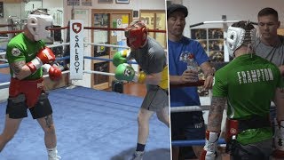 Inside a Carl Frampton sparring session with trainer Jamie Moore