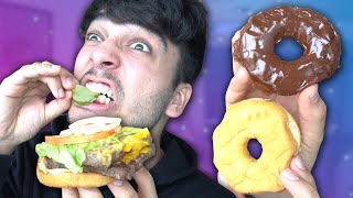 Separating All My Food For 24 Hours Eating Piece By Piece Food Challenge