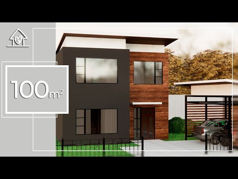Casa de 100m2 | 7x8m | 2 niveles | Sismo resistente | Concepto Abierto | 3 Dormitorios, 2 baños