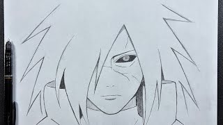 How To Draw Madara Uchiha Step-By-Step