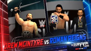 Wwe Survivor Series 2020 Roman Reigns Vs Drew Mcintyre- Wr3D 21 V3