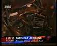 Princess Diana's car crash,  BBC rolling news footage.