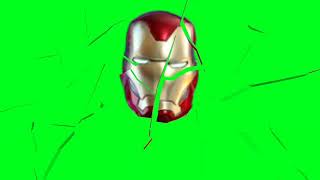 Iron Man Helmet Broken Green Screen