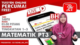Live Matematik Pt3 - Algebra Jangan Gabra Siri 16 Oleh Cikgu Fadhillahayu