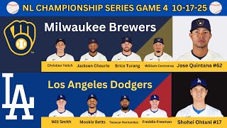 Nlcs Game 4 Milwaukee Brewers Los Angeles Dodgers 10-17-25
