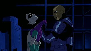 Teen Titans - Haunted Clip Robin Defeats Slade (Cloaked)