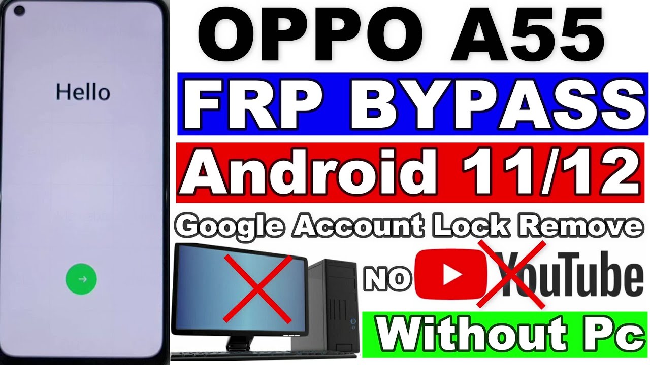 OPPO A55 FRP Bypass Android 11/12 No Youtube Without Pc OPPO A55 FRP Bypass Android 11/12 No Youtube Without Pc