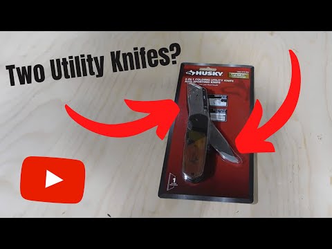 HUSKY 2-in-1 Folding Utility Knife and Sporting Knife