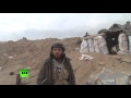 Al Nusra commander & reporter hit by mortar fire filming interview