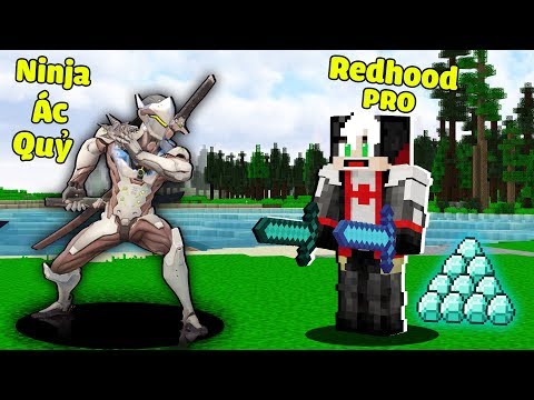 REDHOOD BIẾN HÌNH THÀNH NINJA ÁC QUỶ ĐỂ TROLL MỀU VÀ CHỊ PANDA TRONG MINECRAFTThử Thách Redhood