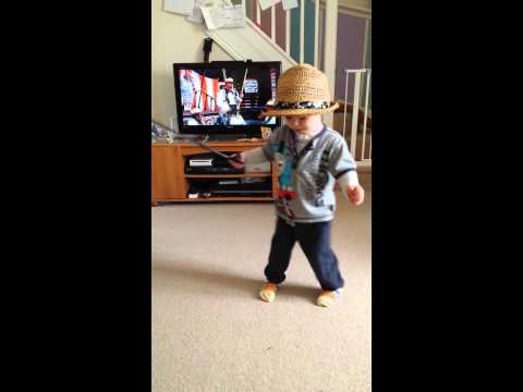 Logan dancing to me ol bamboo