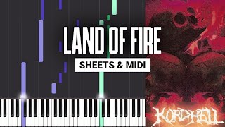 Land Of Fire - Kordhell - Piano Tutorial Midi
