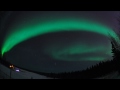 Aurora display and breakup over Fairbanks, Alaska. (February 19, 2012)