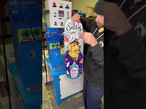 Watch me heat press a graphic onto a skateboard - All I Need skateboards