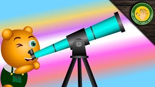 Cute Gummy Bear Baby Watching Farming on Telescope Finger Family | Nursery Rhymes For Kids