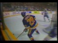 Wendel Clark hits Curtis Joseph in the face with a slapshot - 1993 playoffs