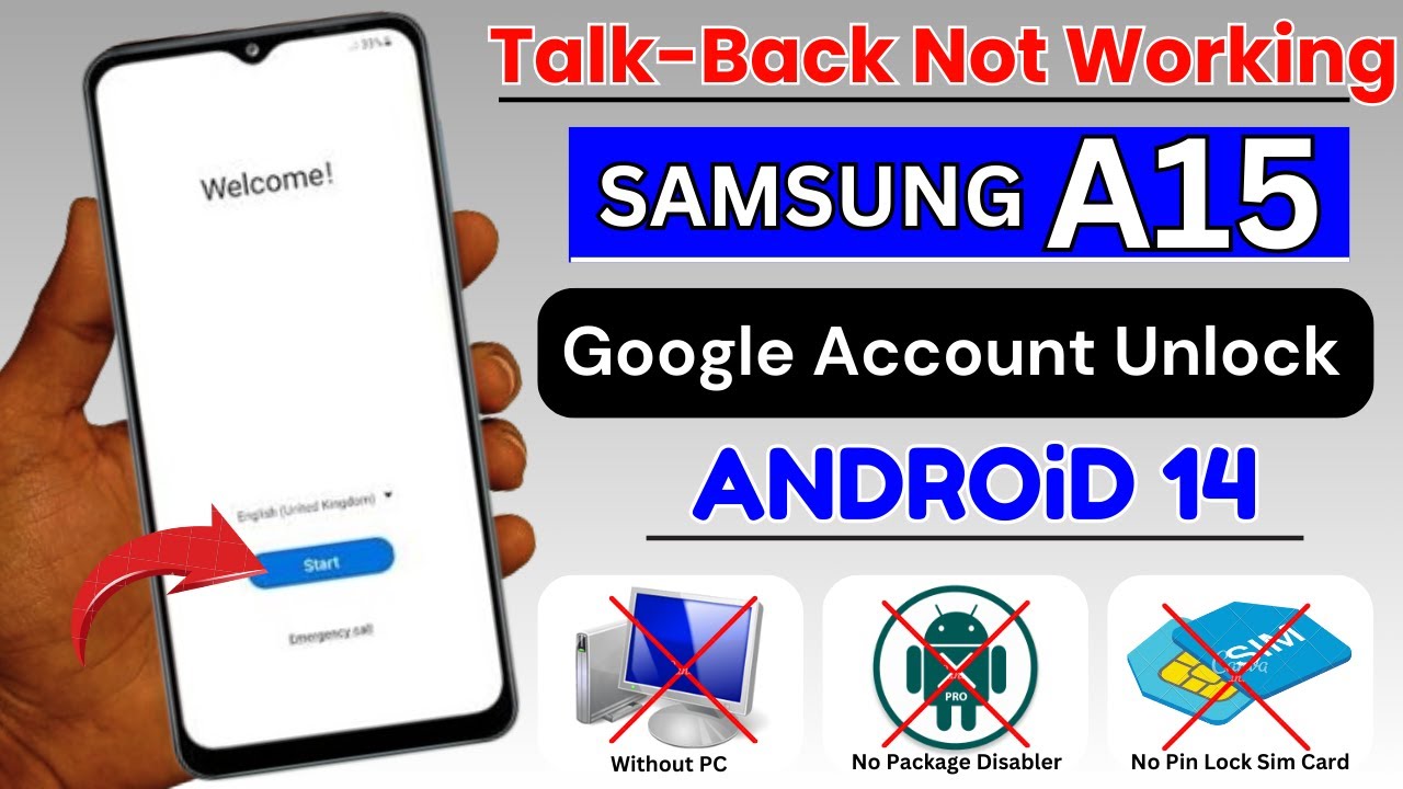 Samsung A15 FRP Bypass Android 14 | Talkback Not Working Samsung A15 FRP Bypass Android 14 | Talkback Not Working