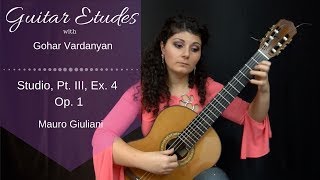 Studios Op.1 Part 3, Example 4 (Grace notes) by Mauro Giuliani | Guitar Etudes with Gohar Vardanyan