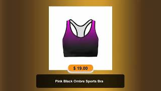 Pink Black Ombre Sports Bra